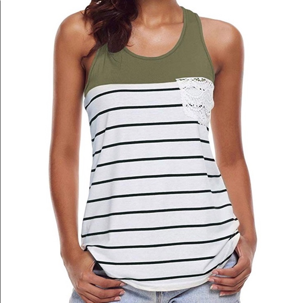 🍍Racer back tank mixed material🍍